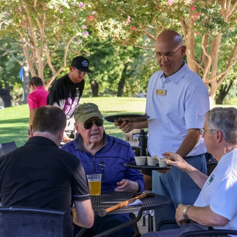 Mulligan’s Cafe outdoor dining service at William Land Golf Course Sacramento