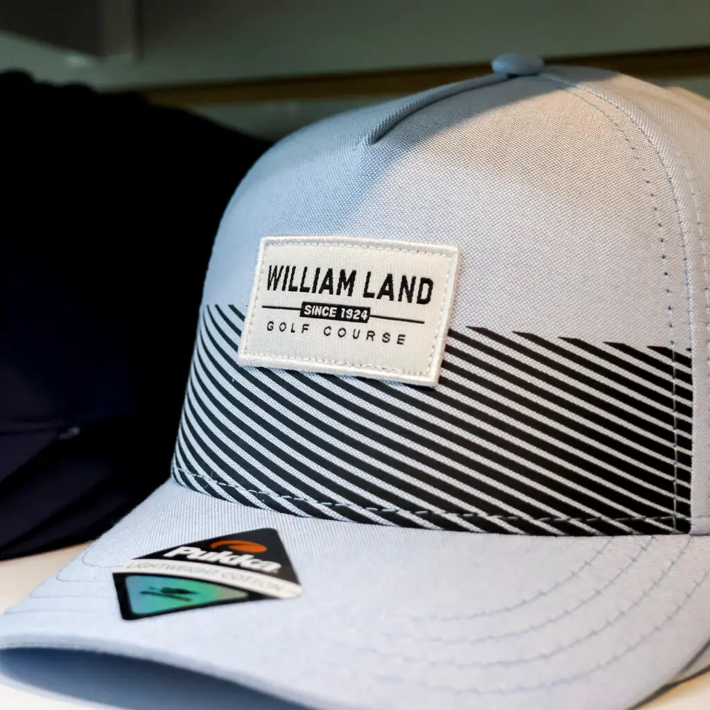 William Land Golf Course logo hat in Sacramento pro shop