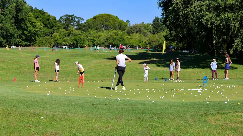 Junior golf practice session at William Land Golf Course in Sacramento